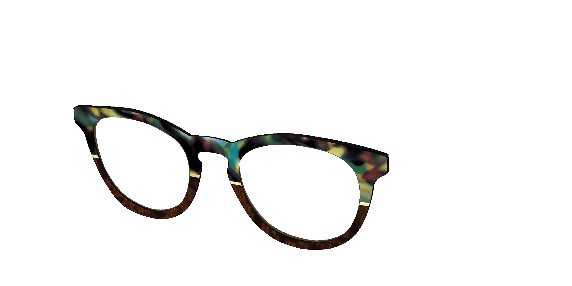The Polarized Mirage Split with Gold Foil Sun Top sold by Pair Eyewear product image thumbnail 4