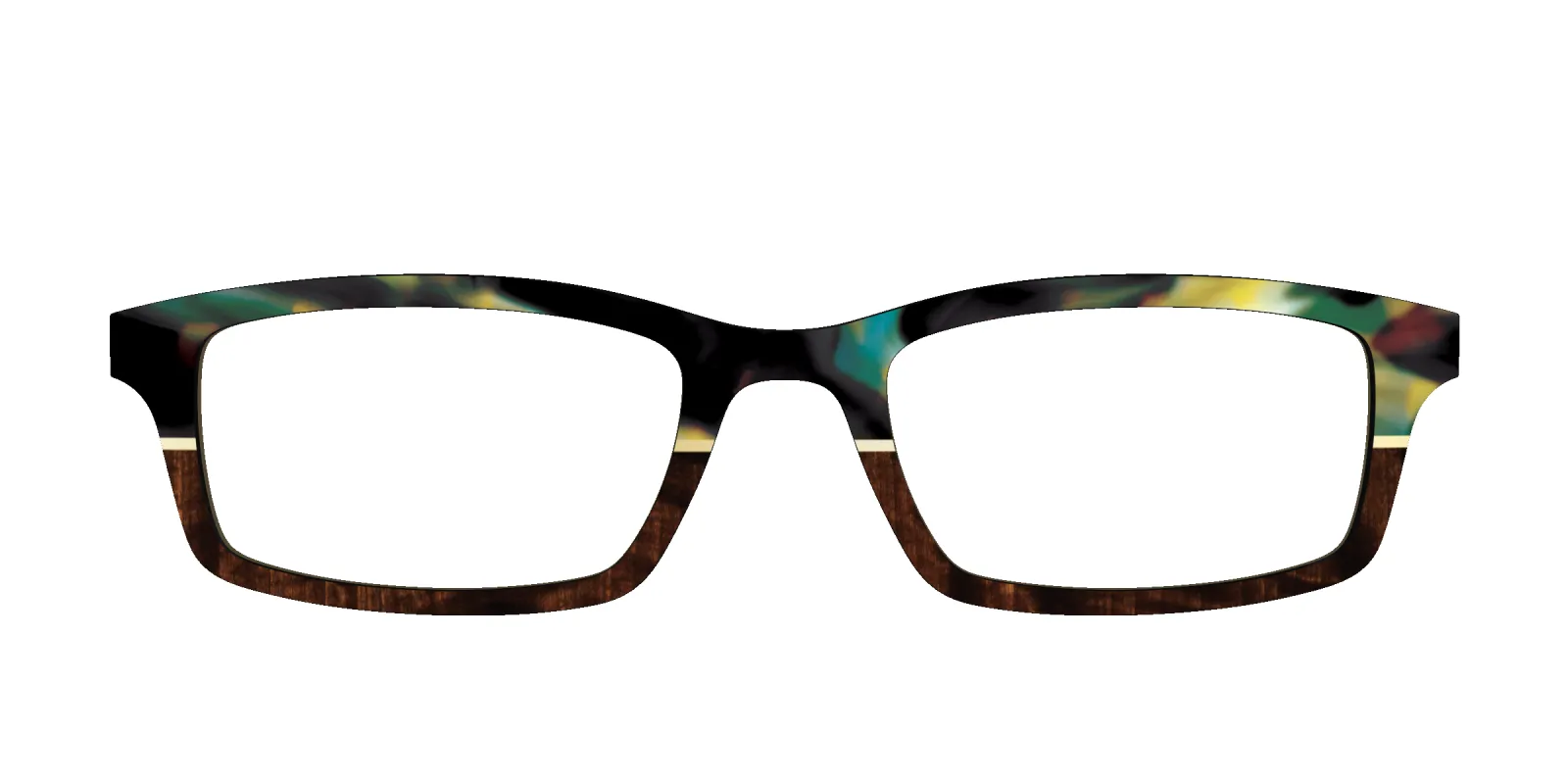 The Polarized Mirage Split with Gold Foil Sun Top made by Pair Eyewear