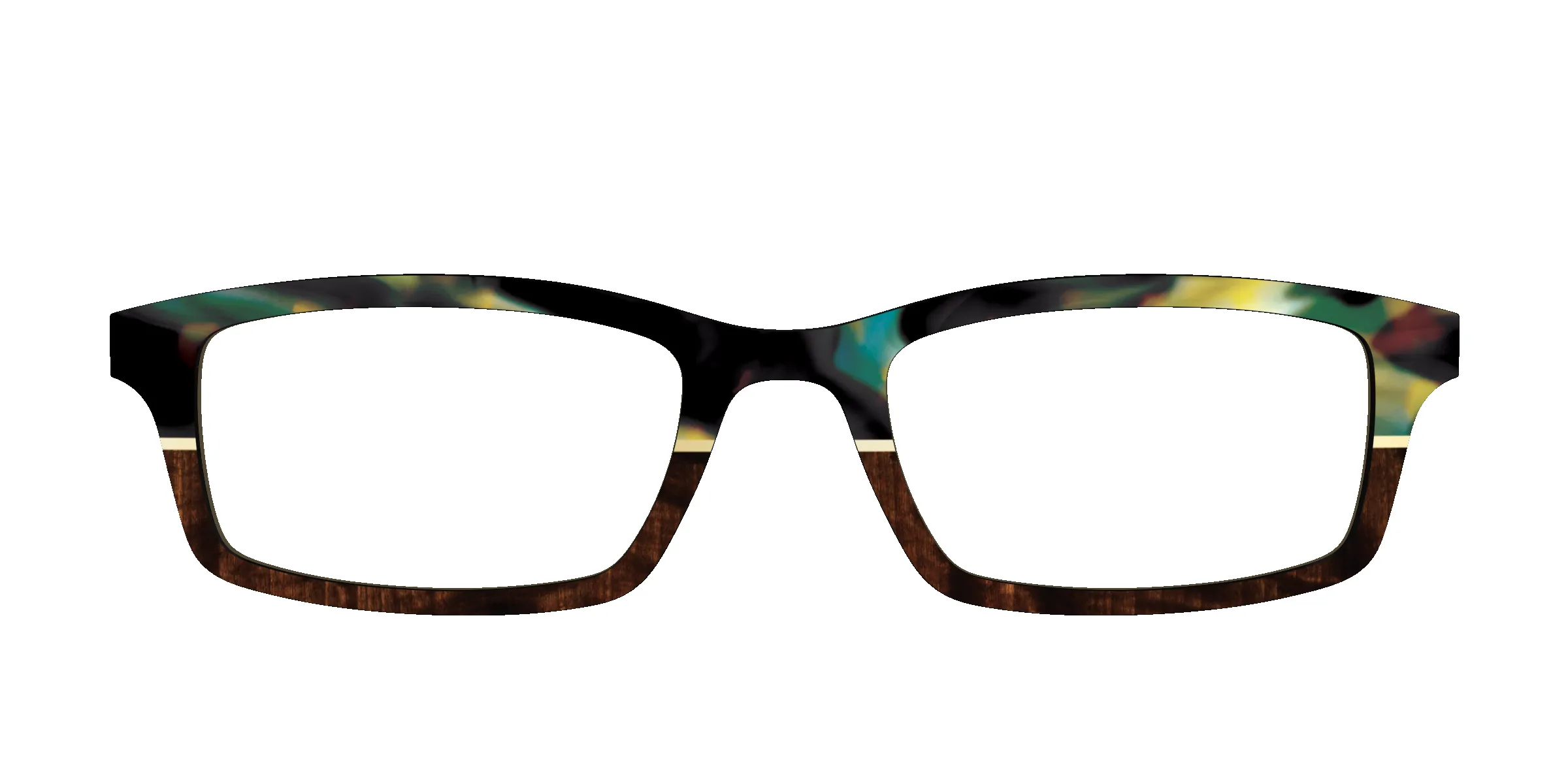 The Polarized Mirage Split with Gold Foil Sun Top sold by Pair Eyewear