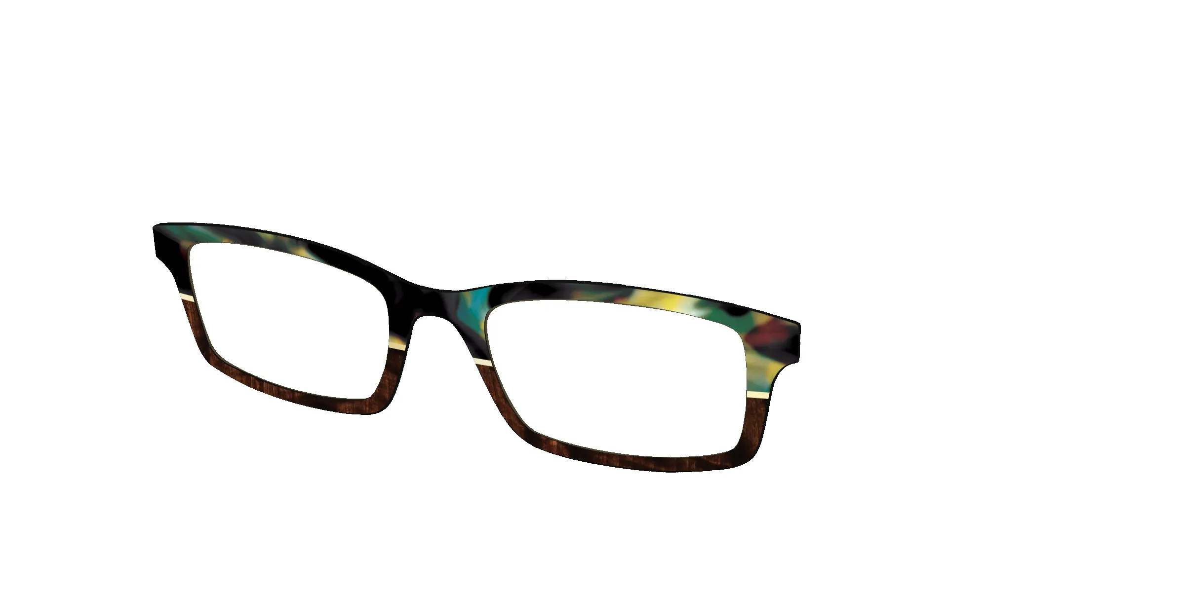 The Polarized Mirage Split with Gold Foil Sun Top sold by Pair Eyewear product image thumbnail 2