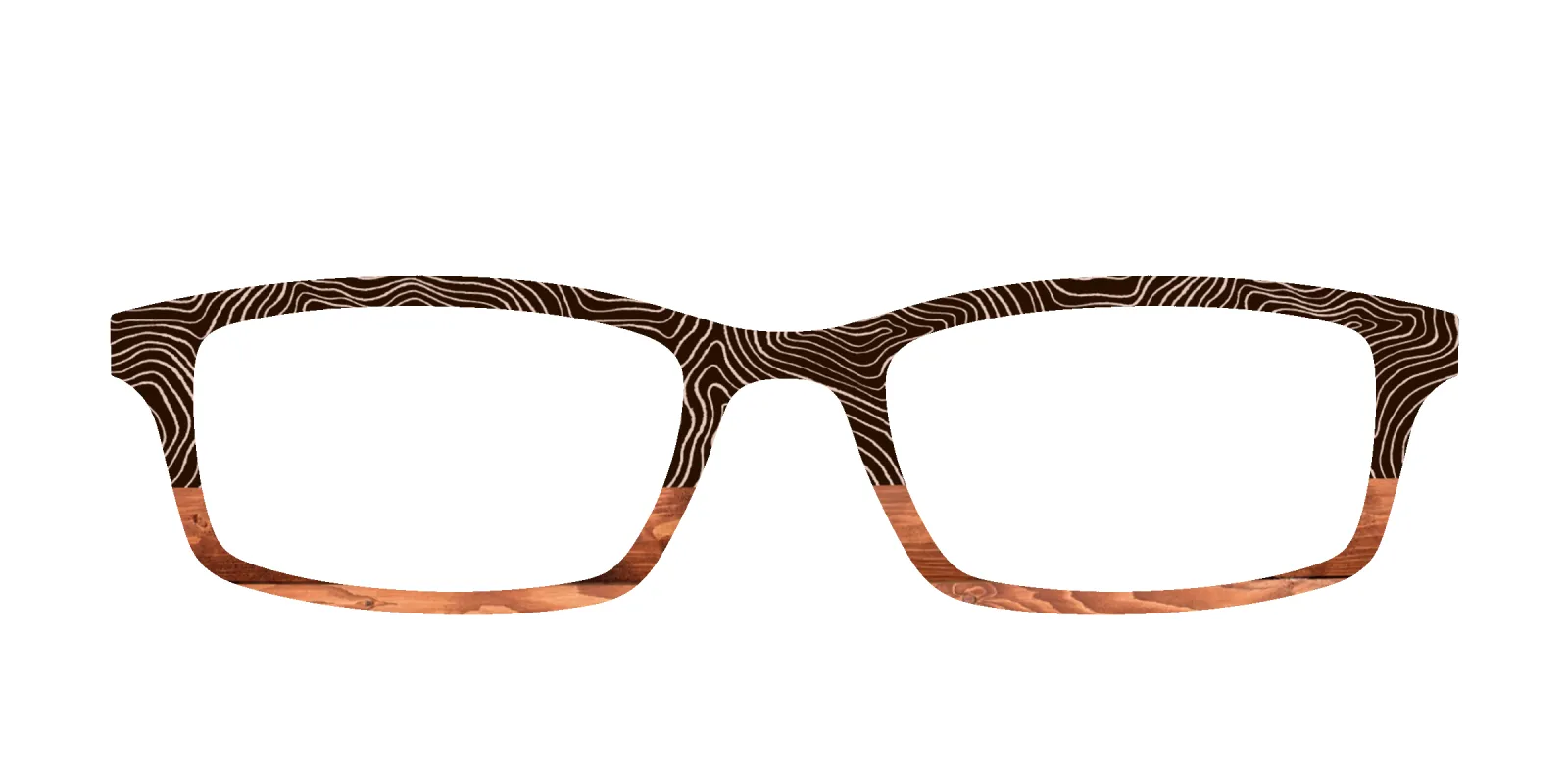 The Cabin Woodgrain Split made by Pair Eyewear