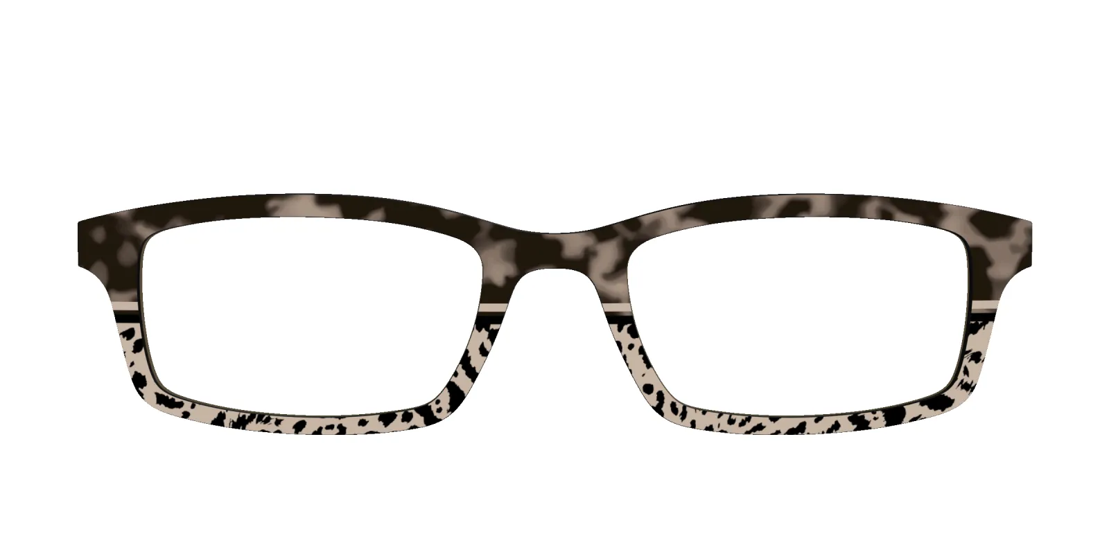 The Polarized Ink Blot Tortoise Split Sun Top made by Pair Eyewear