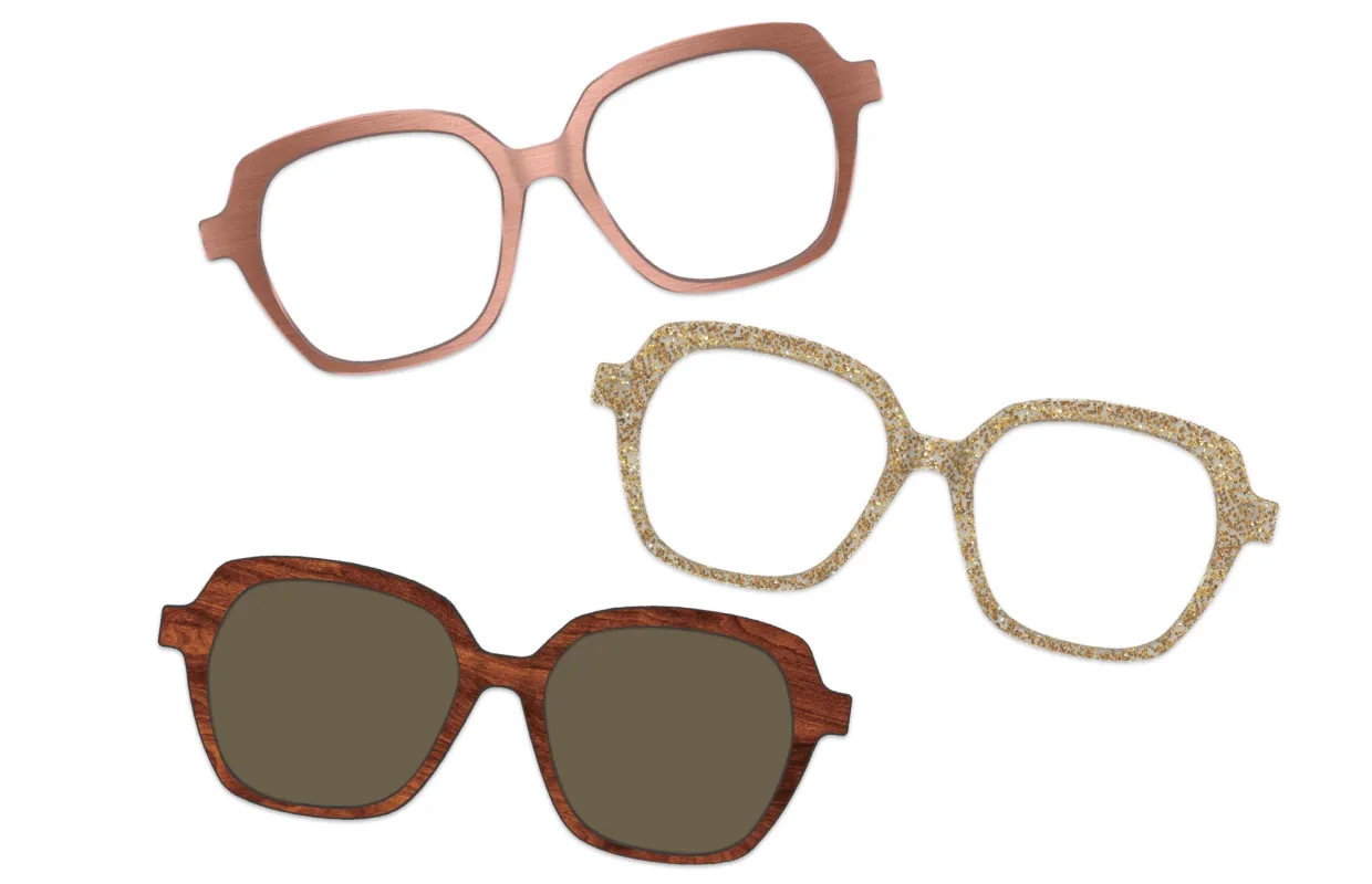 Red Tortoise with Gold Set made by Pair Eyewear