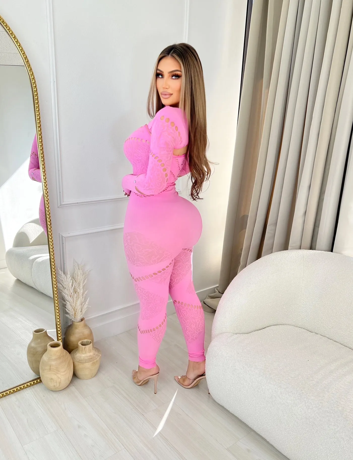 Pretty in Pink Jumpsuit sold by Glamour Fashion product image thumbnail 2