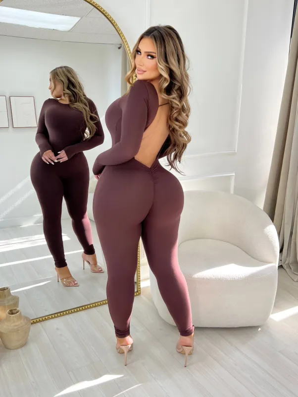 Jocleyn Jumpsuit-Brown sold by Glamour Fashion