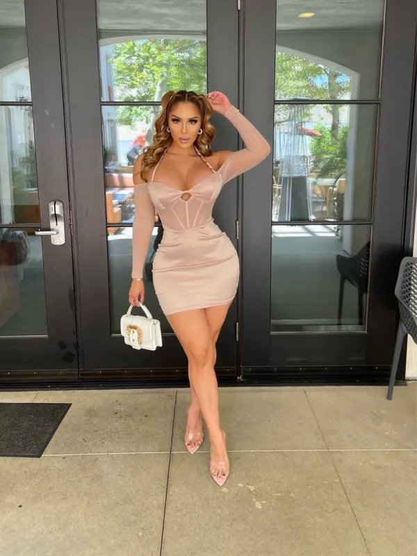 Natasha Satin Dress sold by Glamour Fashion