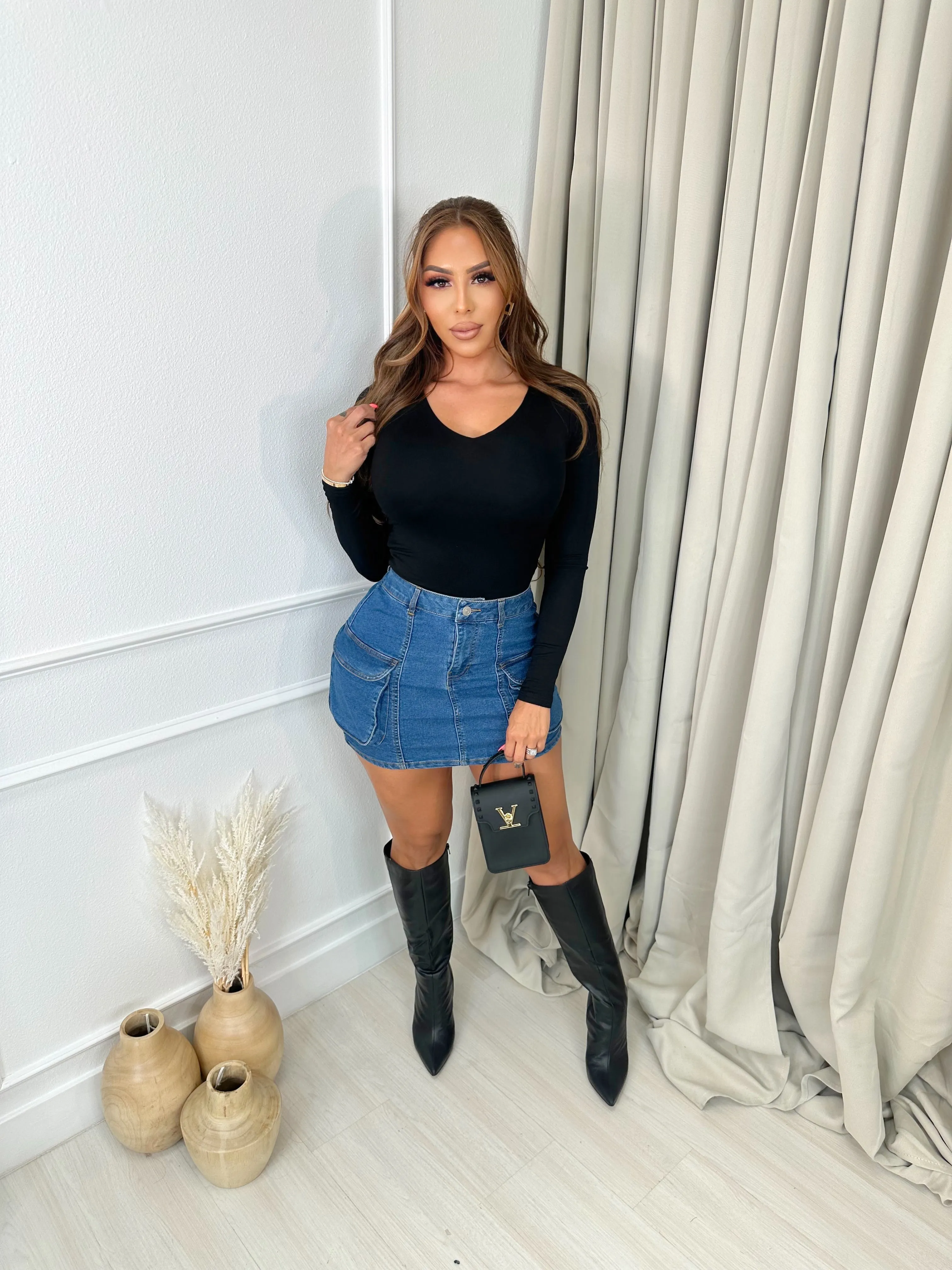 Rosa Denim Skirt sold by Glamour Fashion product image thumbnail 2