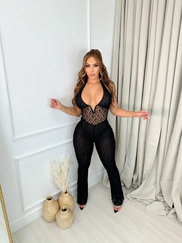 On Point Lace Jumpsuit sold by Glamour Fashion