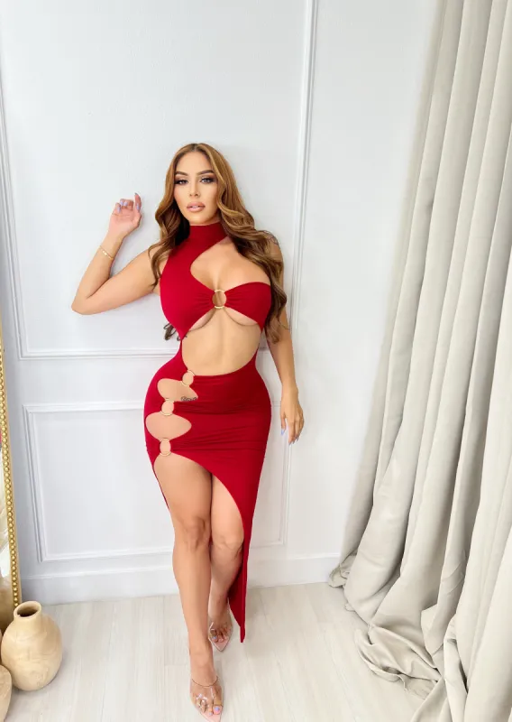 Ava Cutout Midi Dress sold by Glamour Fashion