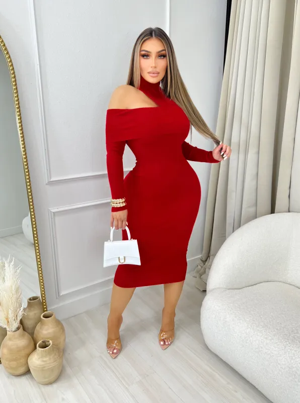 Maya Dress-Red sold by Glamour Fashion