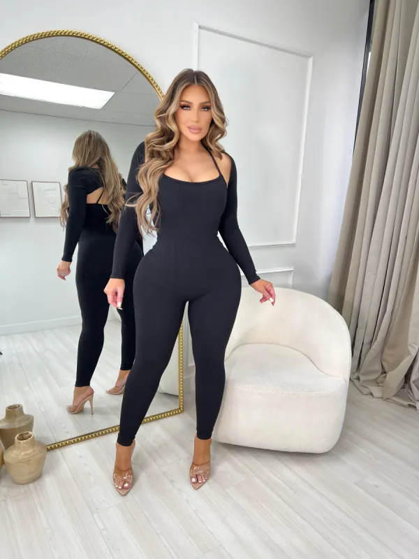 Monica Snactched Jumpsuit-Black sold by Glamour Fashion