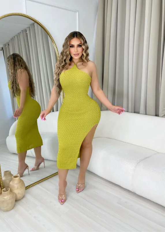 Twisted Up Knitted Dress sold by Glamour Fashion