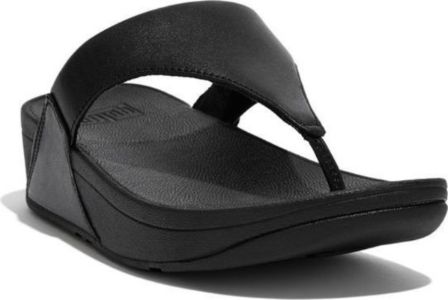 Lulu Leather Toe Post Black sold by Quarks / Urban Trail