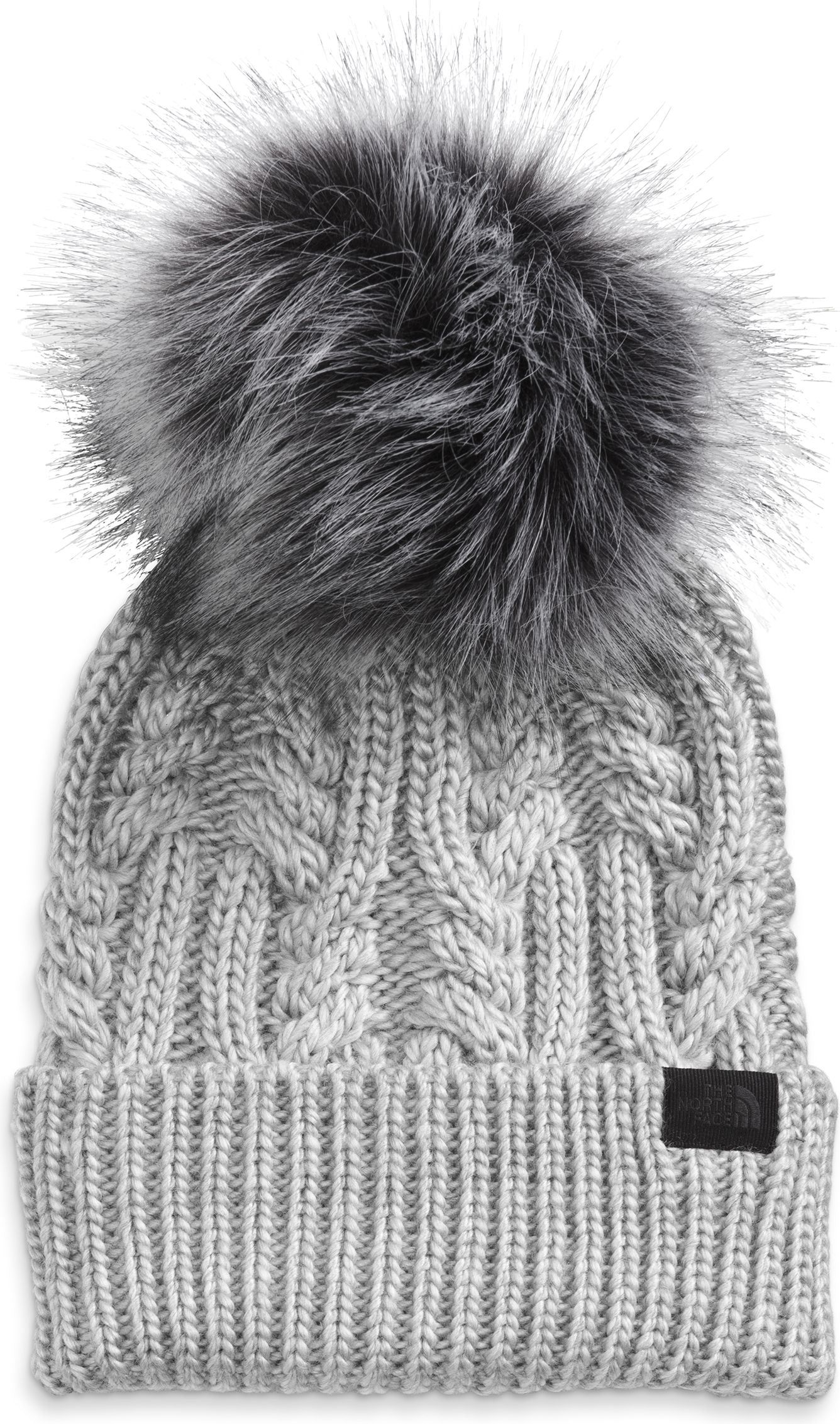 Women's Oh Mega Fur Pom Beanie TNF Light Grey Heather sold by Quarks / Urban Trail