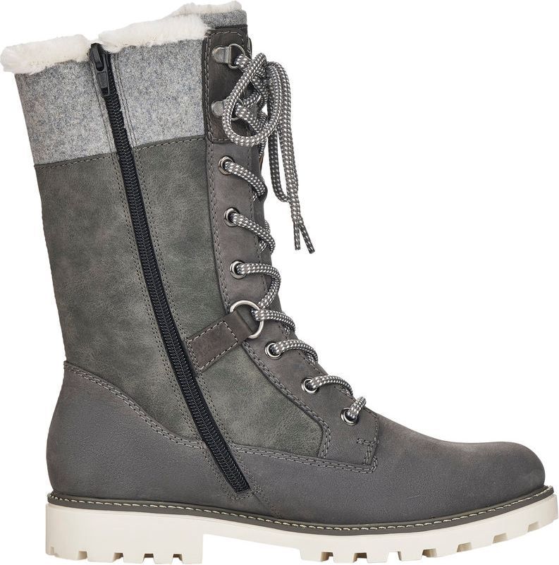 Tall Grey Lace Up Boot sold by Quarks / Urban Trail product image thumbnail 2