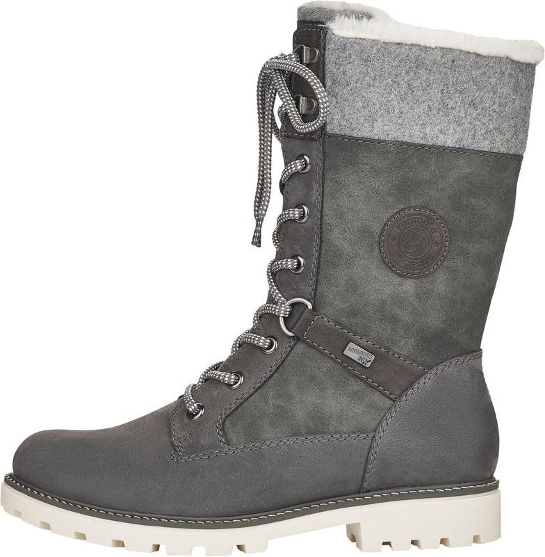 Tall Grey Lace Up Boot sold by Quarks / Urban Trail product image thumbnail 5
