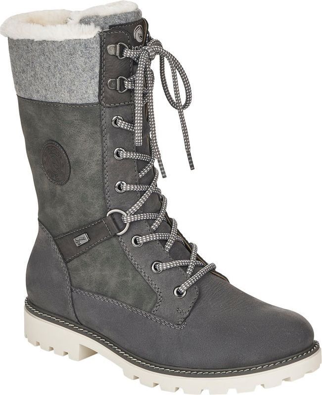 Tall Grey Lace Up Boot sold by Quarks / Urban Trail