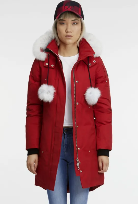 Ladies Stirling Parka Red-natural sold by Quarks / Urban Trail