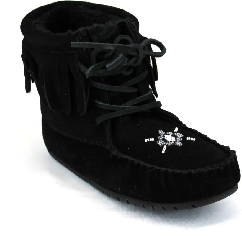 Short Lace up Black Suede Boot sold by Quarks / Urban Trail