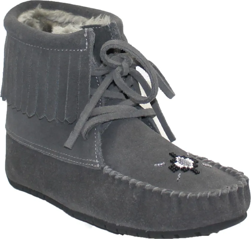 Short Lace up Charcoal Suede Boot sold by Quarks / Urban Trail
