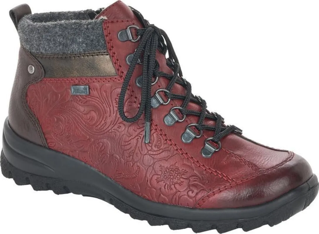 Red Short Lace Up Boot sold by Quarks / Urban Trail