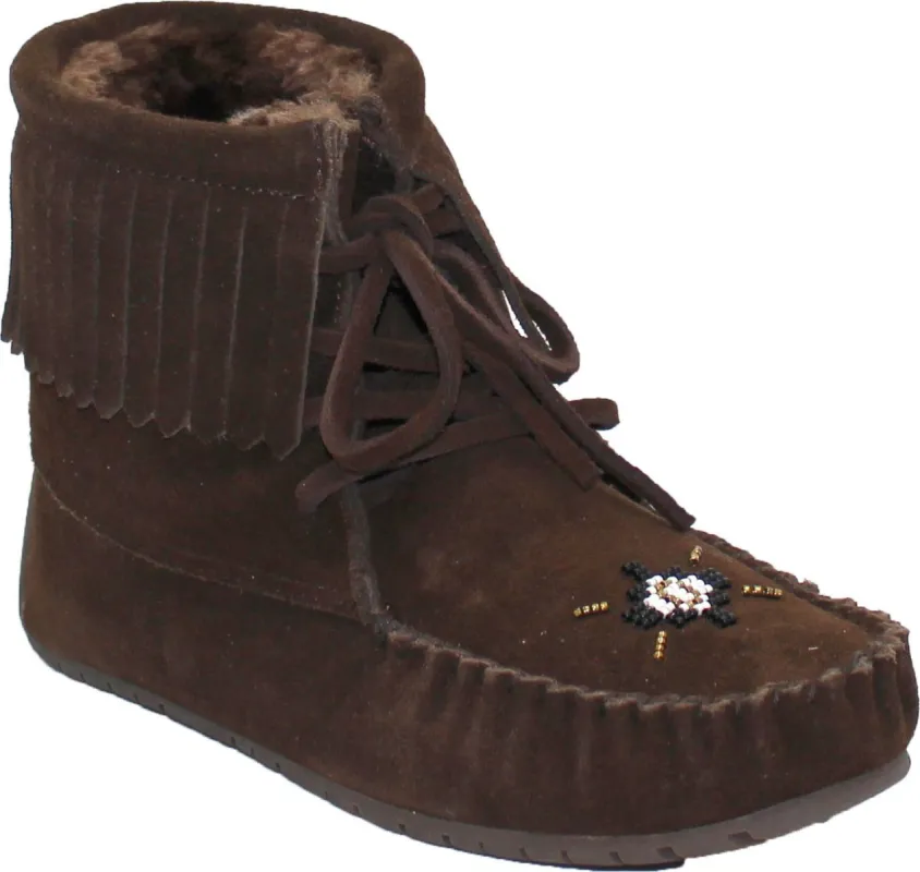 Short Lace up Dark Brown Suede Boot sold by Quarks / Urban Trail