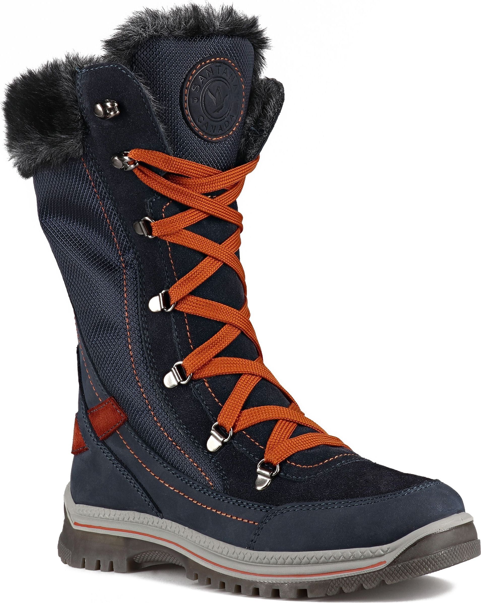 Micah Leather Navy Rust sold by Quarks / Urban Trail