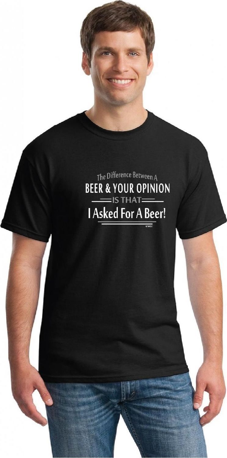 T-shirt Beer And Your Opinion sold by Quarks / Urban Trail product image thumbnail 2