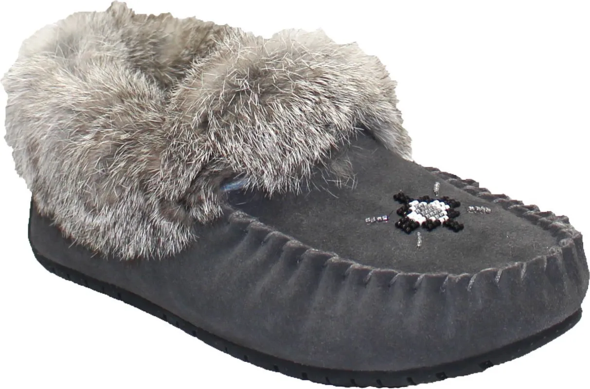 Hard Sole Charcoal Suede Slipper sold by Quarks / Urban Trail