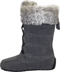 Tall Laceup Charcoal Suede Boot sold by Quarks / Urban Trail