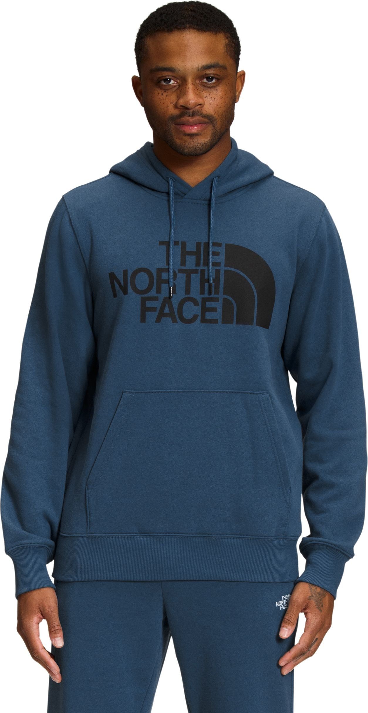 Men's Half Dome Pullover Hoodie Shady Blue TNF Black sold by Quarks / Urban Trail