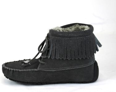Short Lace up Charcoal Suede Boot sold by Quarks / Urban Trail