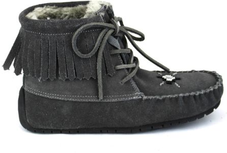 Short Lace up Charcoal Suede Boot sold by Quarks / Urban Trail