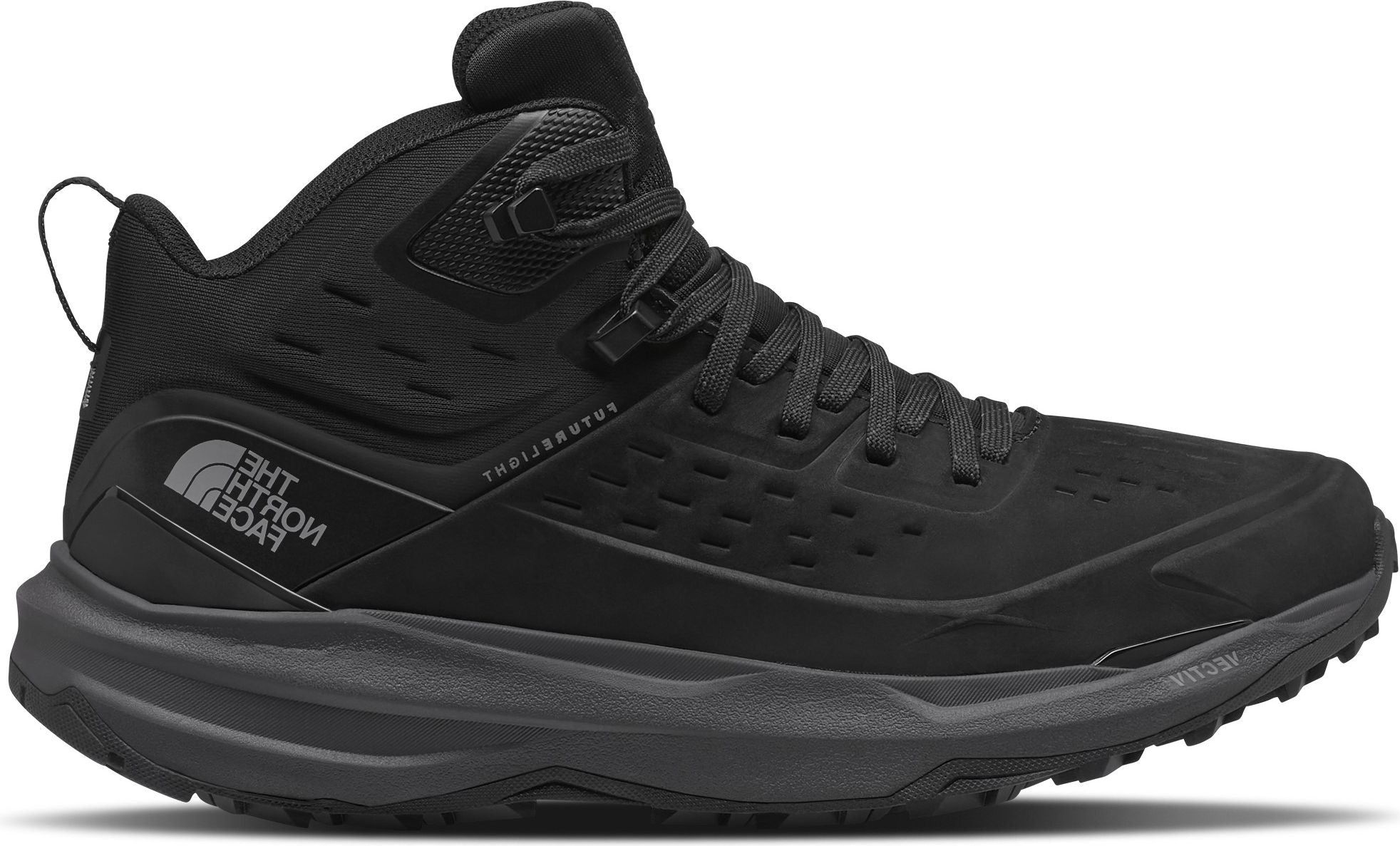 M Vectiv Exploris 2 Mid Futurelight Leather TNF Black Vanadis Grey sold by Quarks / Urban Trail