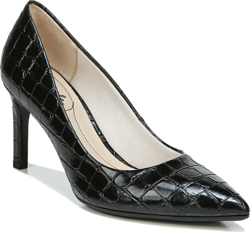 Nadine Black Croco - Wide sold by Quarks / Urban Trail