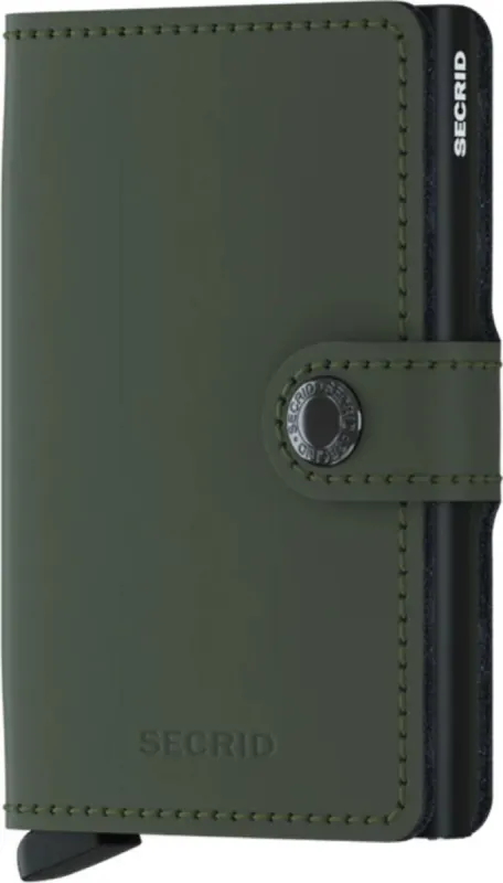 Miniwallet Matte Green-black sold by Quarks / Urban Trail