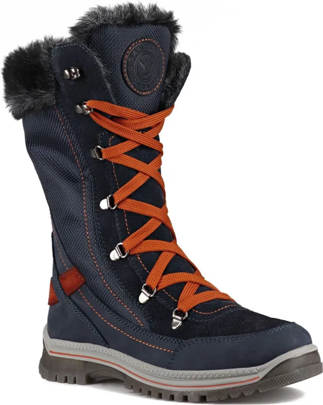 Micah Leather Navy Rust sold by Quarks / Urban Trail