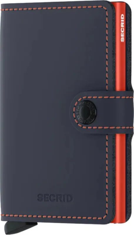 Miniwallet Matte Nightblue & Orange sold by Quarks / Urban Trail