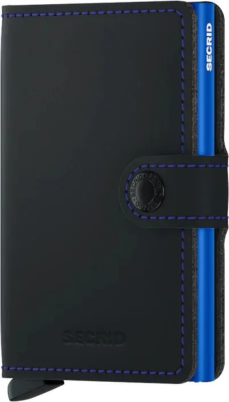 Miniwallet Matte Black & Blue sold by Quarks / Urban Trail