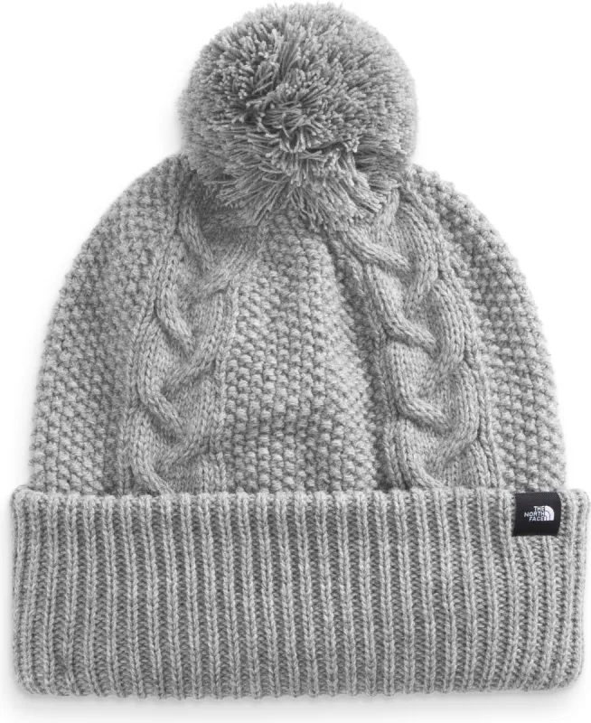 Women's Cable Minna Beanie TNF Light Grey Heather sold by Quarks / Urban Trail