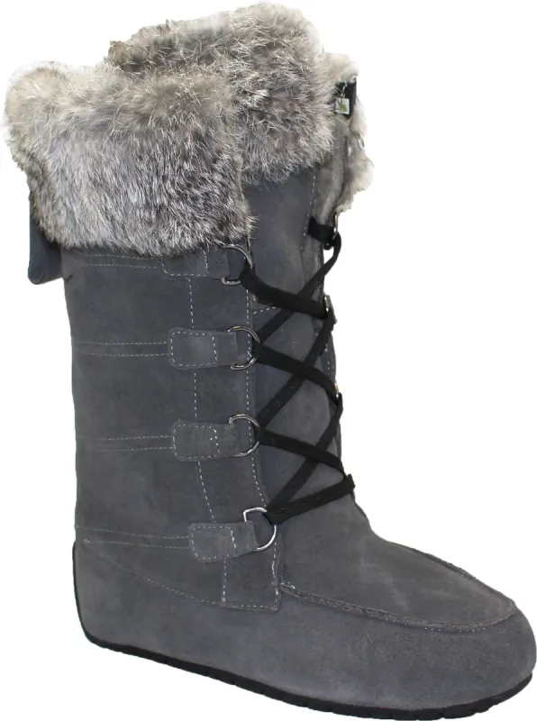 Tall Laceup Charcoal Suede Boot sold by Quarks / Urban Trail