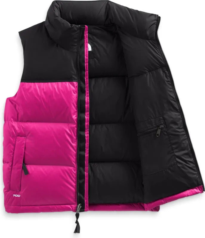 Womens 1996 Retro Nuptse Vest Fuschia Pink sold by Quarks / Urban Trail