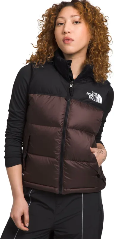 W 1996 Retro Nuptse Vest Coal Brown TNF Black sold by Quarks / Urban Trail