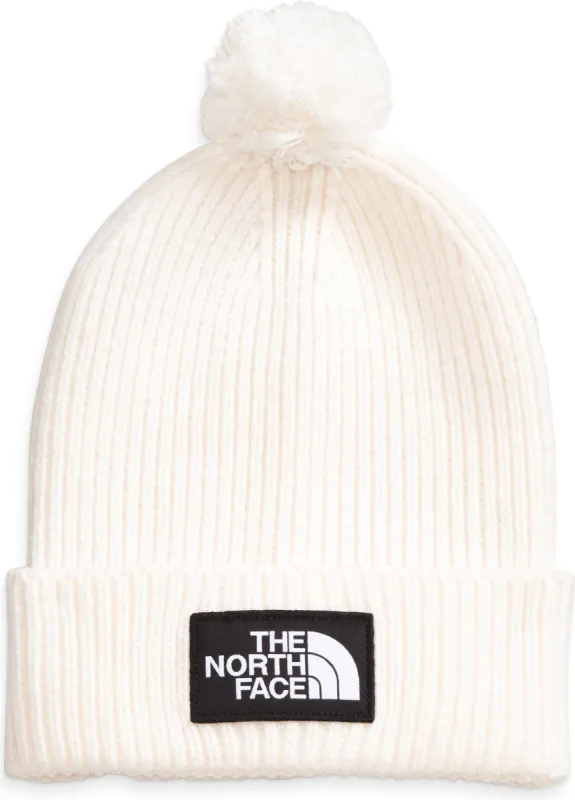 TNF Logo Box Pom Beanie Gardenia White sold by Quarks / Urban Trail