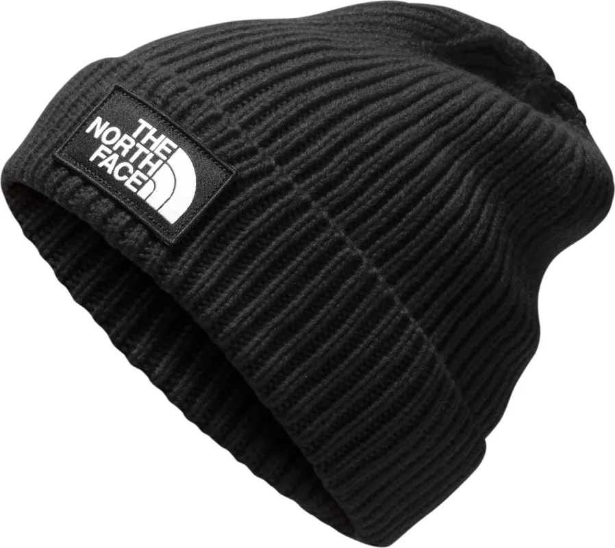 TNF Logo Box Cuffed Beanie TNF Black sold by Quarks / Urban Trail