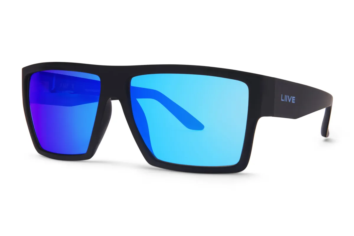 AMP - Mirror Polarised Matt Black sold by Liive Eyewear