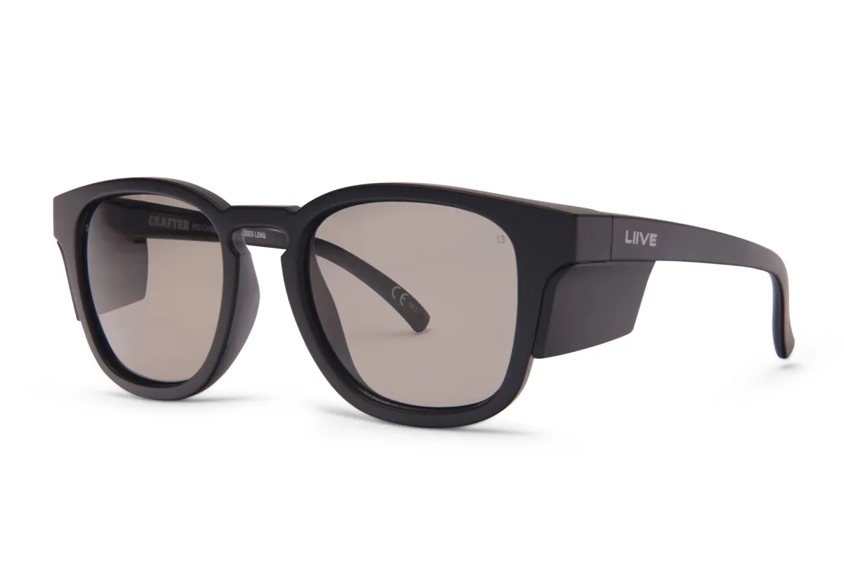 Crafter Safety - Polarised Matt Black Black Blinker sold by Liive Eyewear