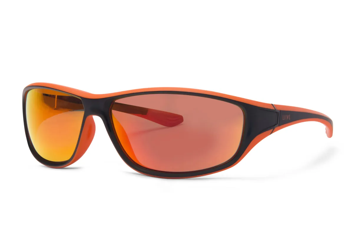 Pusher - Mirror Matt Black Orange sold by Liive Eyewear