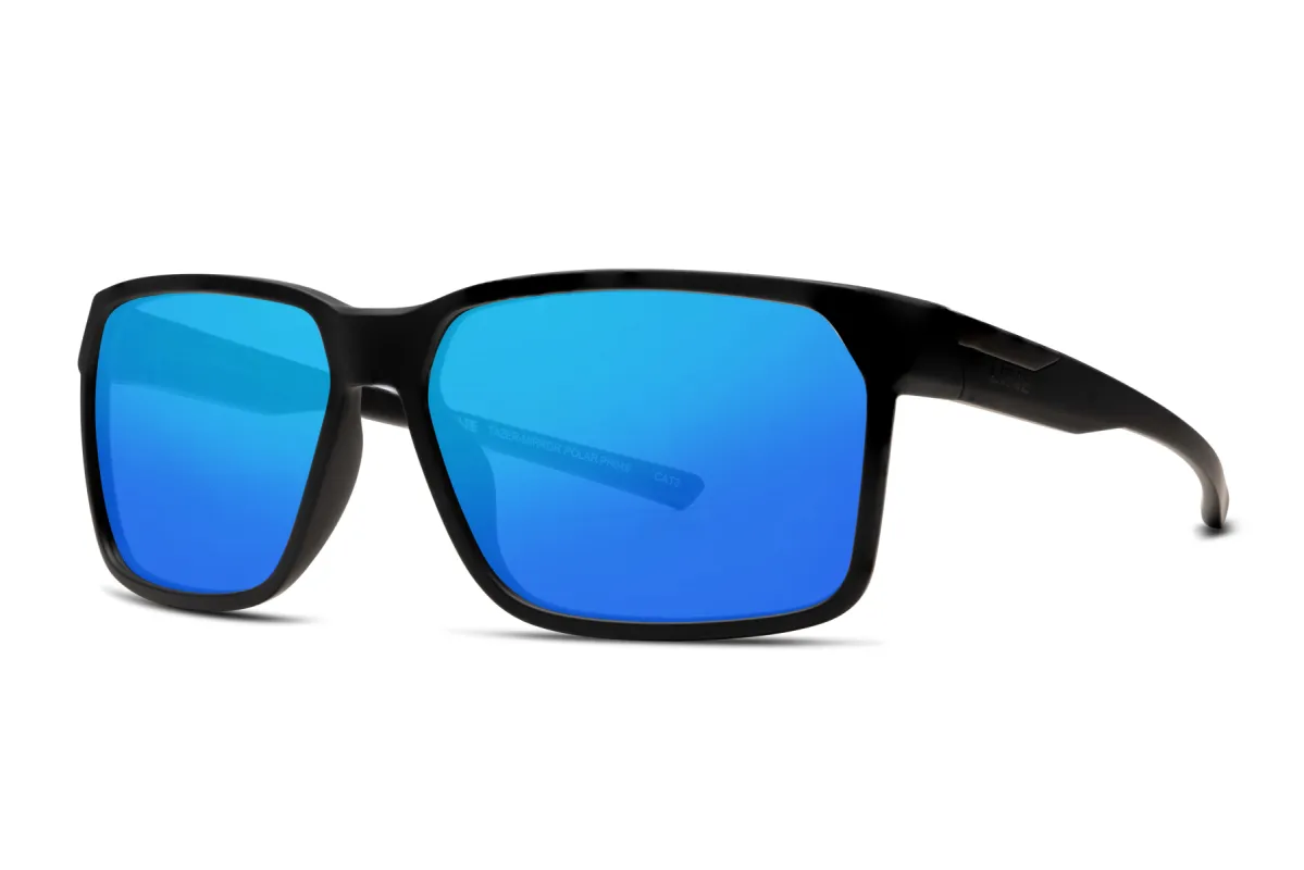 Tazer - Mirror Polarised Matt Black sold by Liive Eyewear