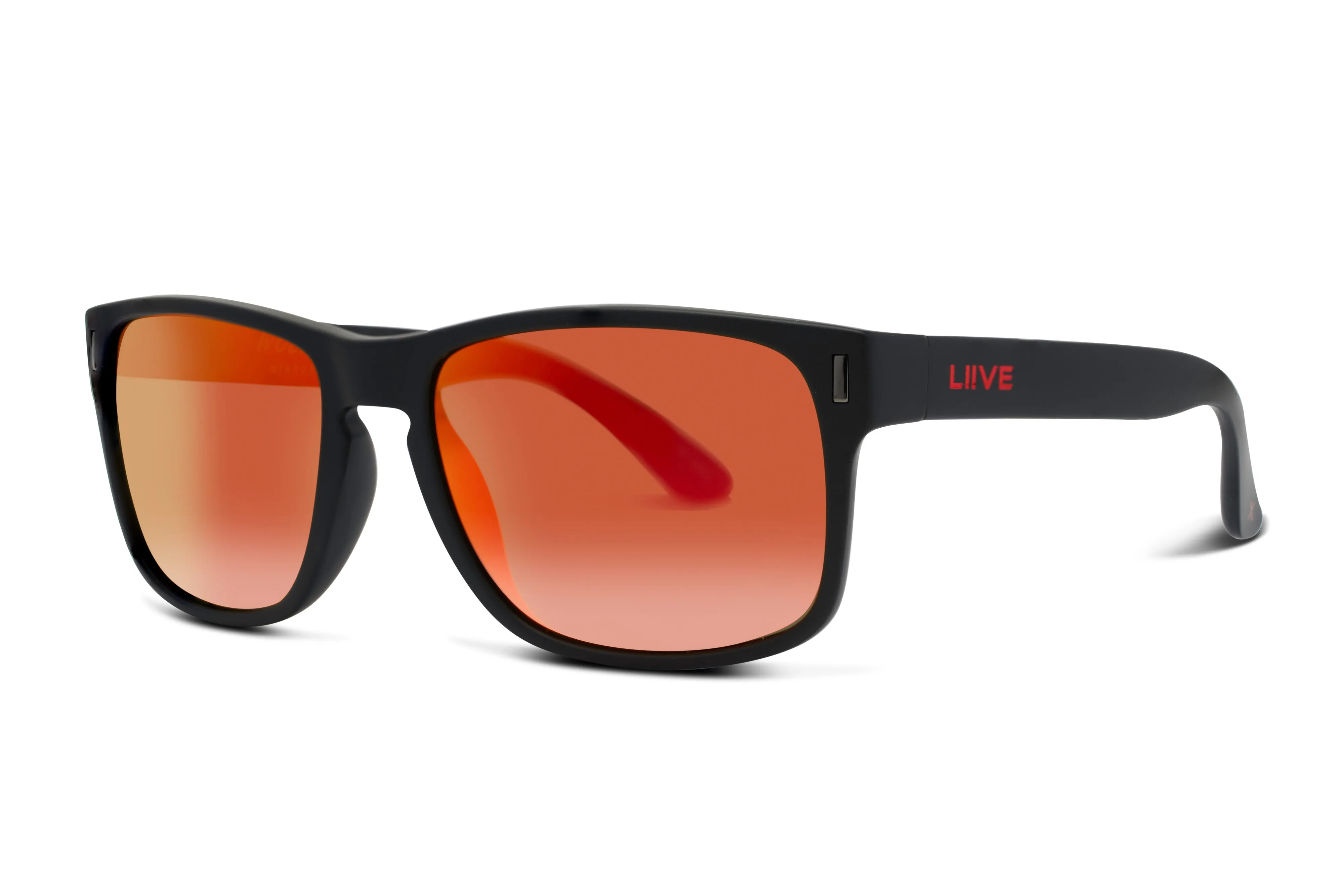 Wolf - Mirror Polarised Matt Xtal Black sold by Liive Eyewear